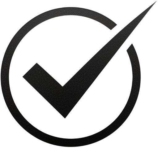 make it a circle with a check inside that sticks out a bit. keep it minimalistic